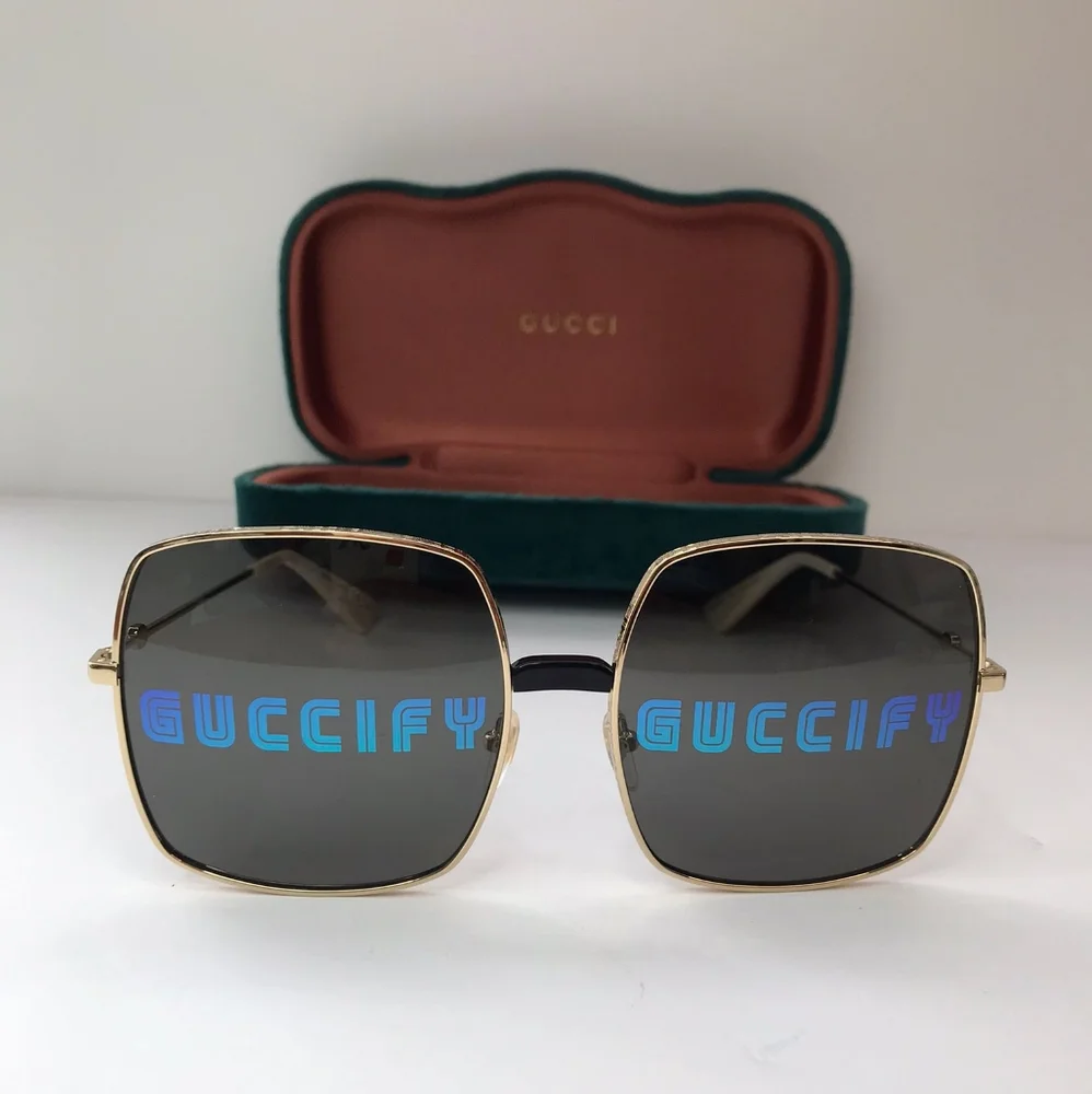 New - 💯 Original Gucci GG0414S 002 60 Unisex Sunglasses